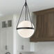 Alora Mood Harmony 4 Light 17.5 inch Matte Black Pendant Ceiling Light in Glossy Opal Glass