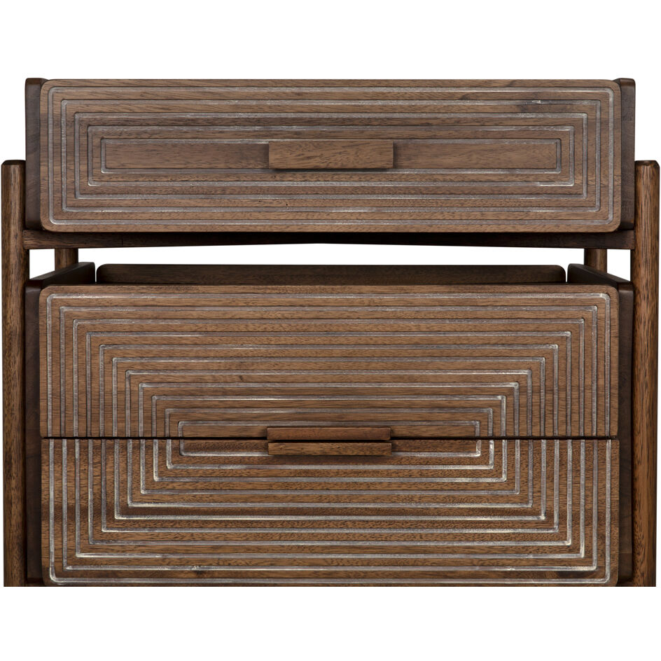 Savino 31 X 30 inch Dark Walnut Side Table