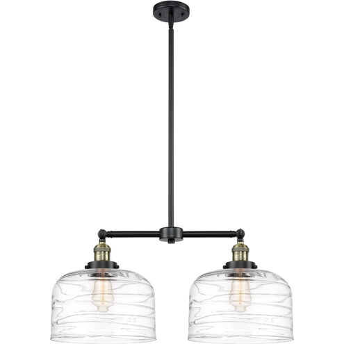 Franklin Restoration Bell 2 Light 21 inch Black Antique Brass Island Light Ceiling Light