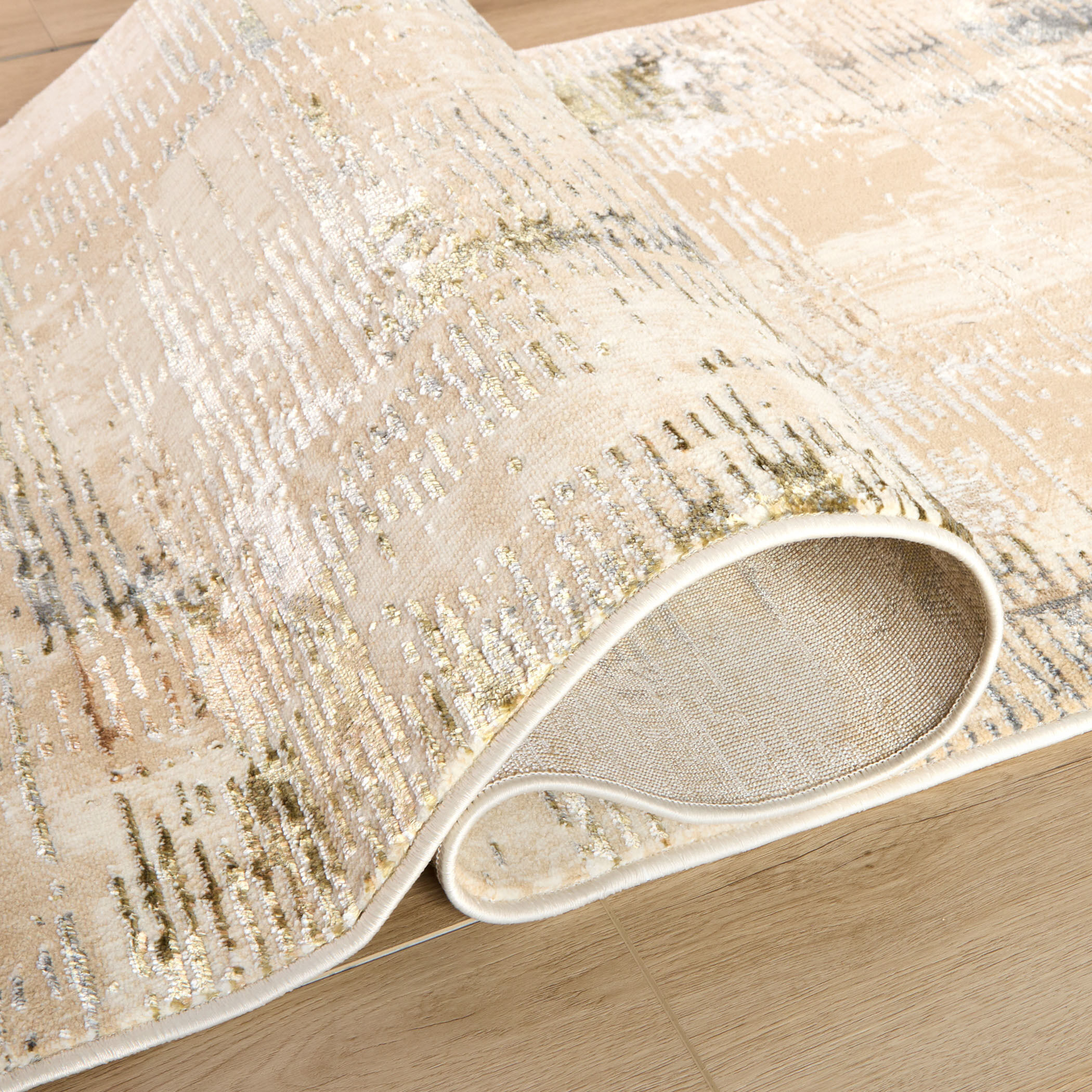 Salim Ivory and Brown Indoor Rug