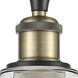 Ballston Cindyrella 1 Light 6 inch Black Antique Brass Semi-Flush Mount Ceiling Light in Incandescent, Clear Glass