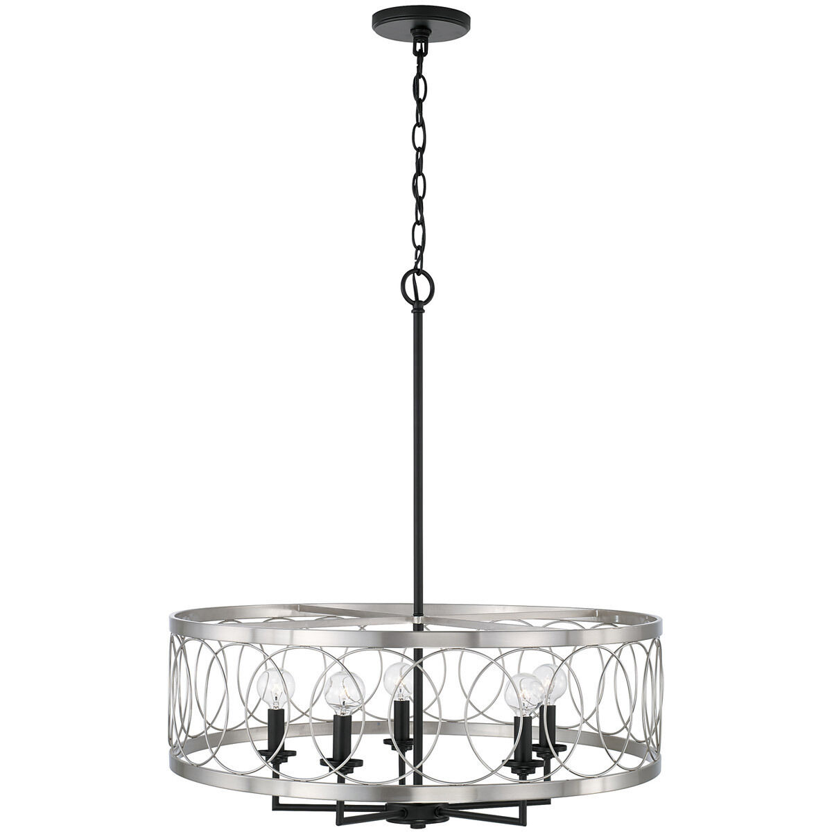 Madeline 4 Light 24.5 inch Black Tie Pendant Ceiling Light
