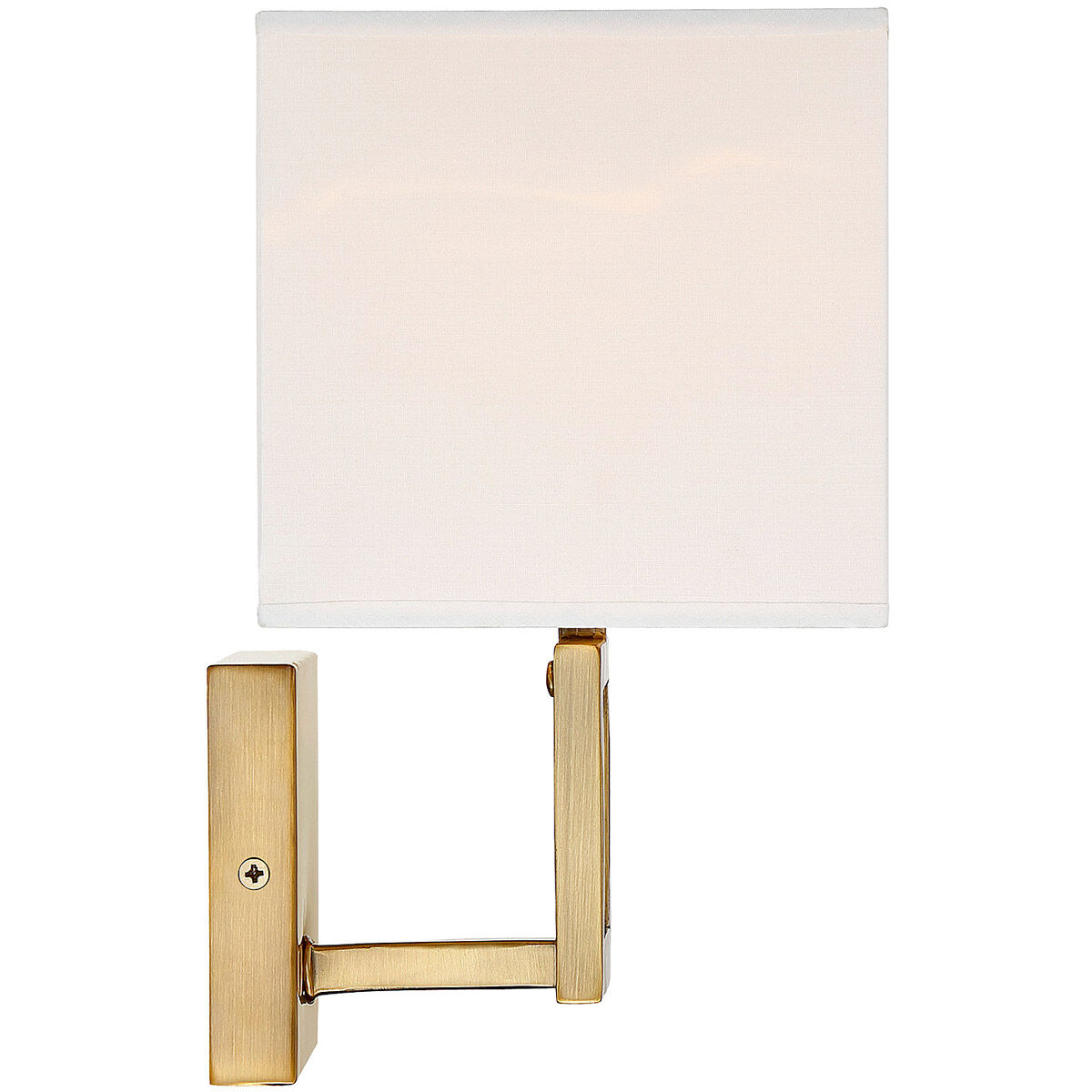 Modern 1 Light 8 inch Natural Brass Wall Sconce Wall Light, 5.75H x 12" w and depth is 6" shade dimensions