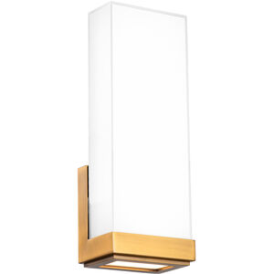 Coltrane LED 4 inch Aged Brass ADA Wall Sconce Wall Light in 3000K, dweLED