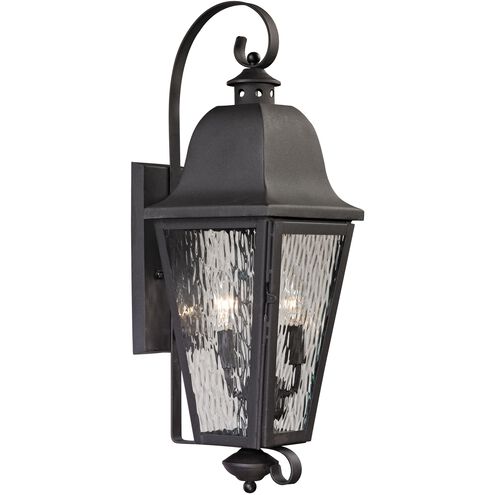 Forged Brookridge 2 Light 24 inch Charcoal Outdoor Wall Sconce