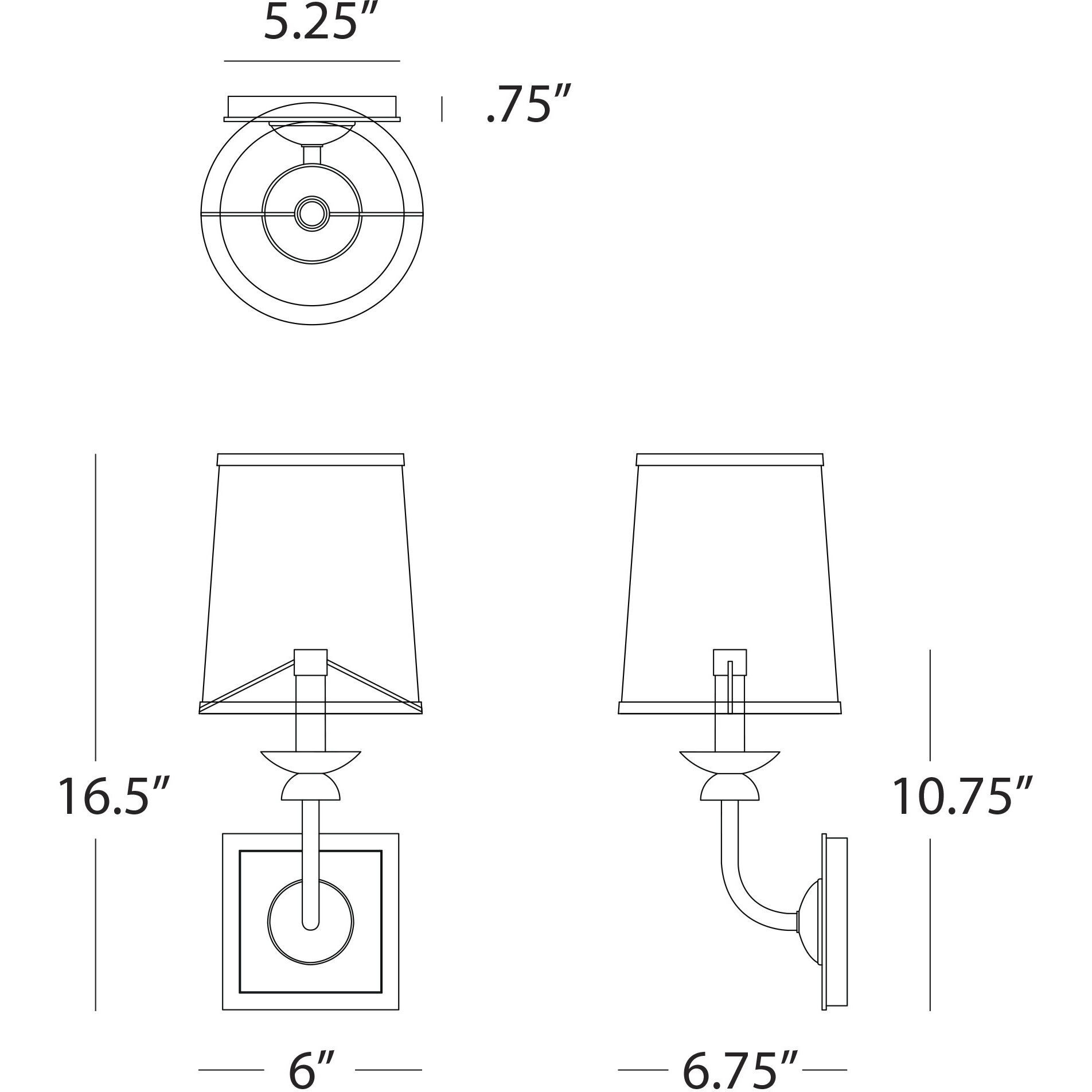 William 1 Light 5.25 inch Polished Nickel Wall Sconce Wall Light