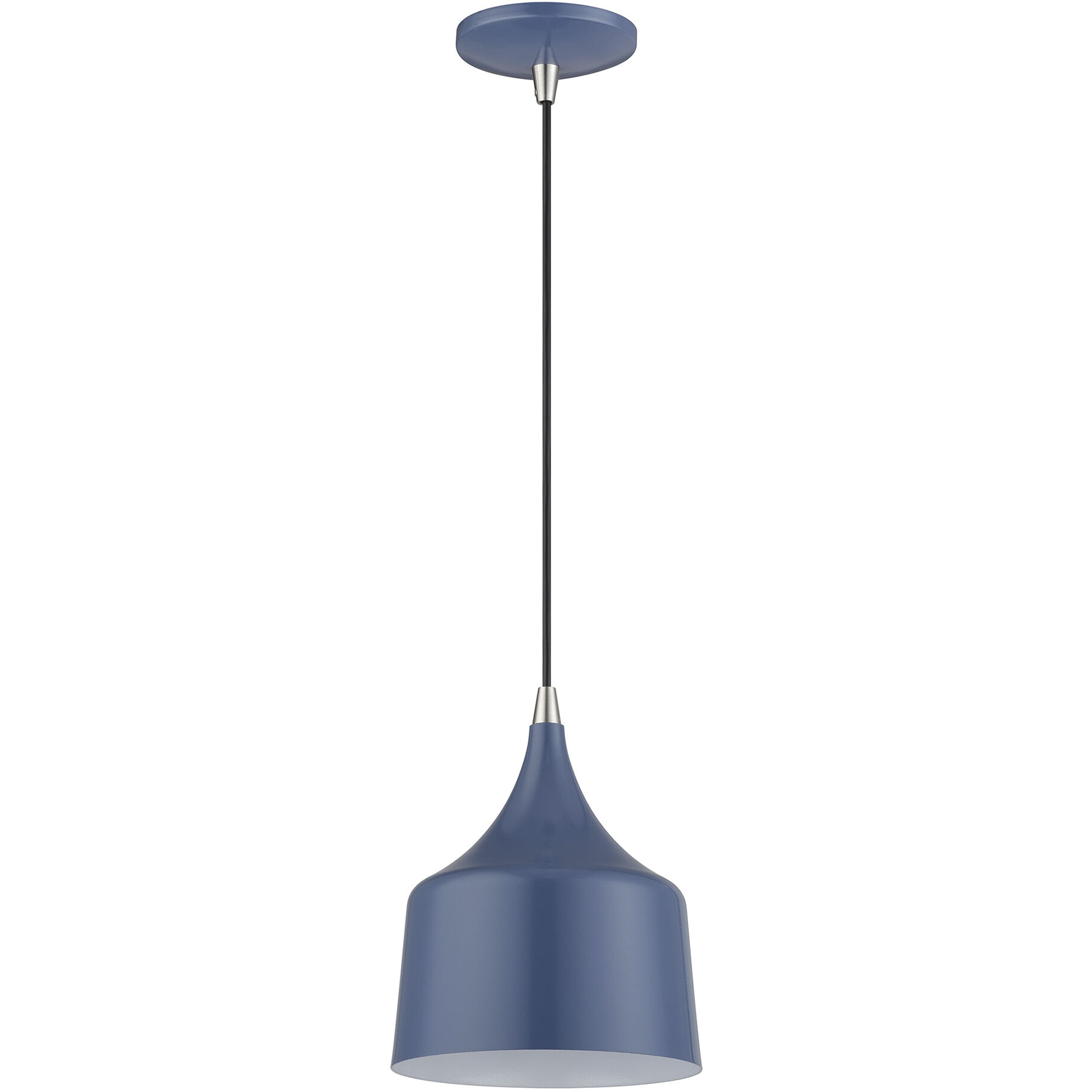 Bolita 8 inch Ocean Blue with Brushed Nickel Accents Pendant Ceiling Light