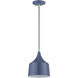 Bolita 8 inch Ocean Blue with Brushed Nickel Accents Pendant Ceiling Light