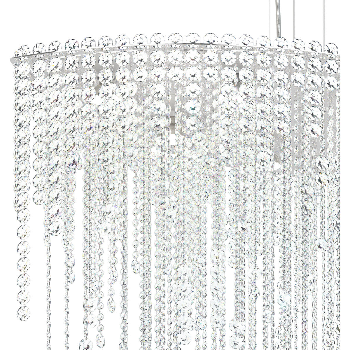 Chantant 8 Light 43 inch Polished Stainless Steel Linear Pendant Ceiling Light in Optic, Strand