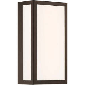 GEO LED 12 inch Bronze Outdoor Wall Sconce