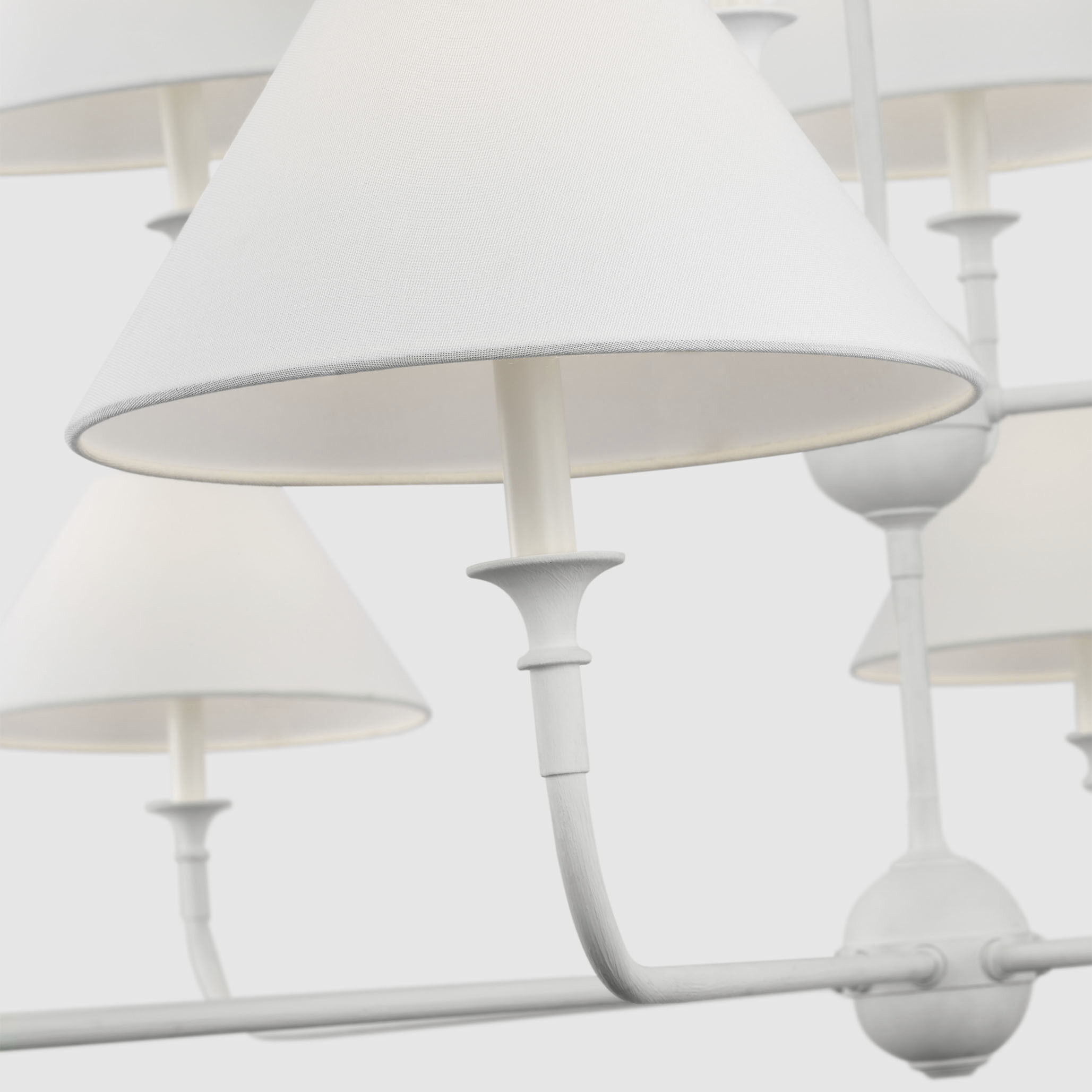 Thomas O'Brien Piaf LED 72 inch Plaster White Two Tier Chandelier Ceiling Light, Oversized