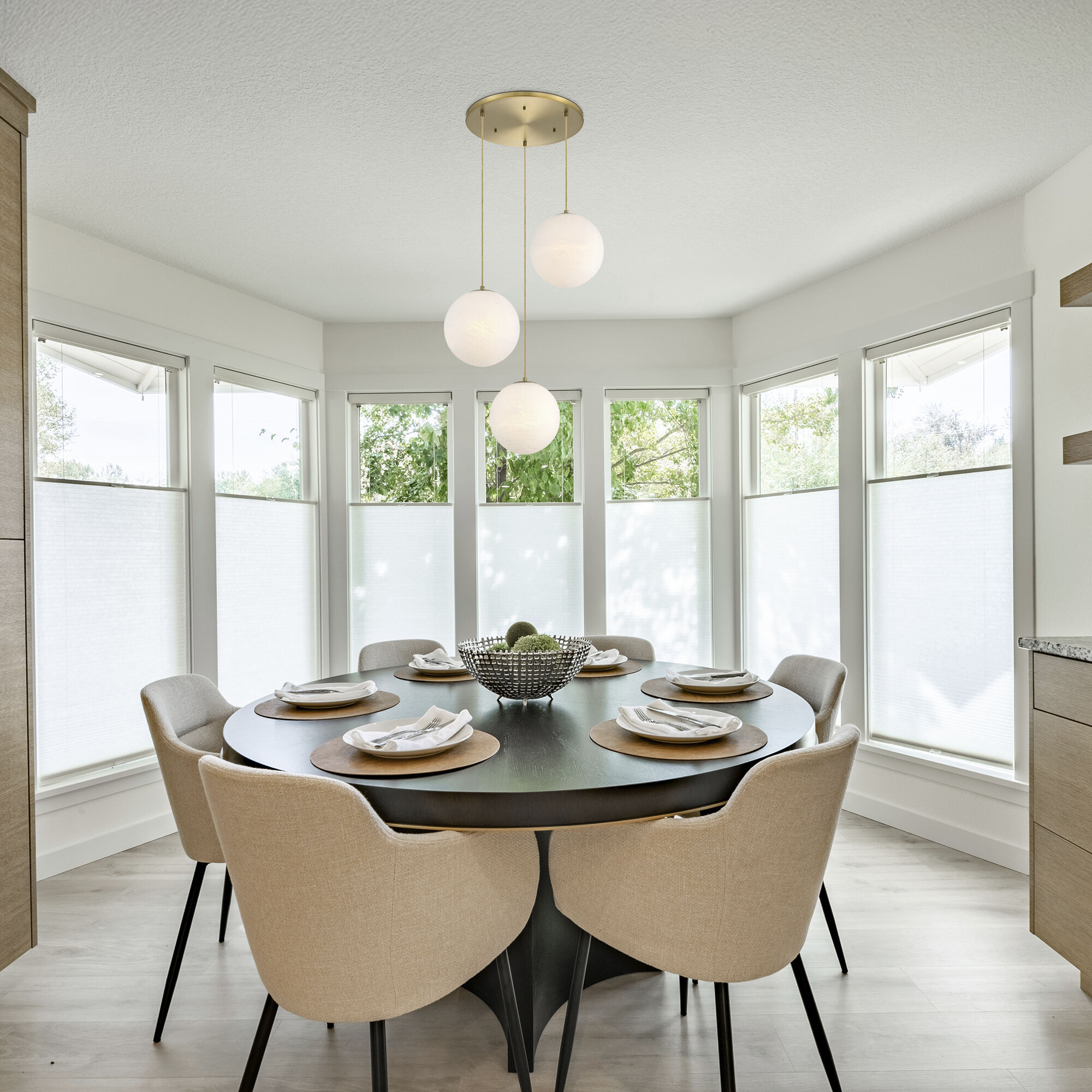 Pixie LED 28 inch Brushed Gold Chandelier Ceiling Light