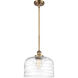 Ballston Bell 1 Light 8 inch Brushed Brass Mini Pendant Ceiling Light