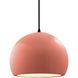 Radiance LED 10 inch Gloss Blush and Matte Black Pendant Ceiling Light