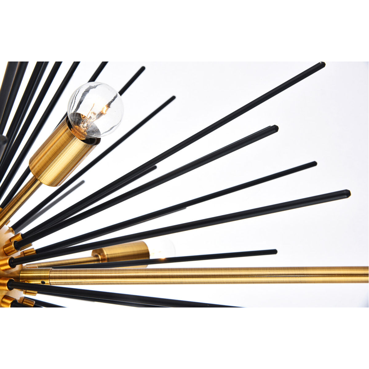 Daegan 10 Light 26 inch Light Antique Brass and Flat Black Pendant Ceiling Light