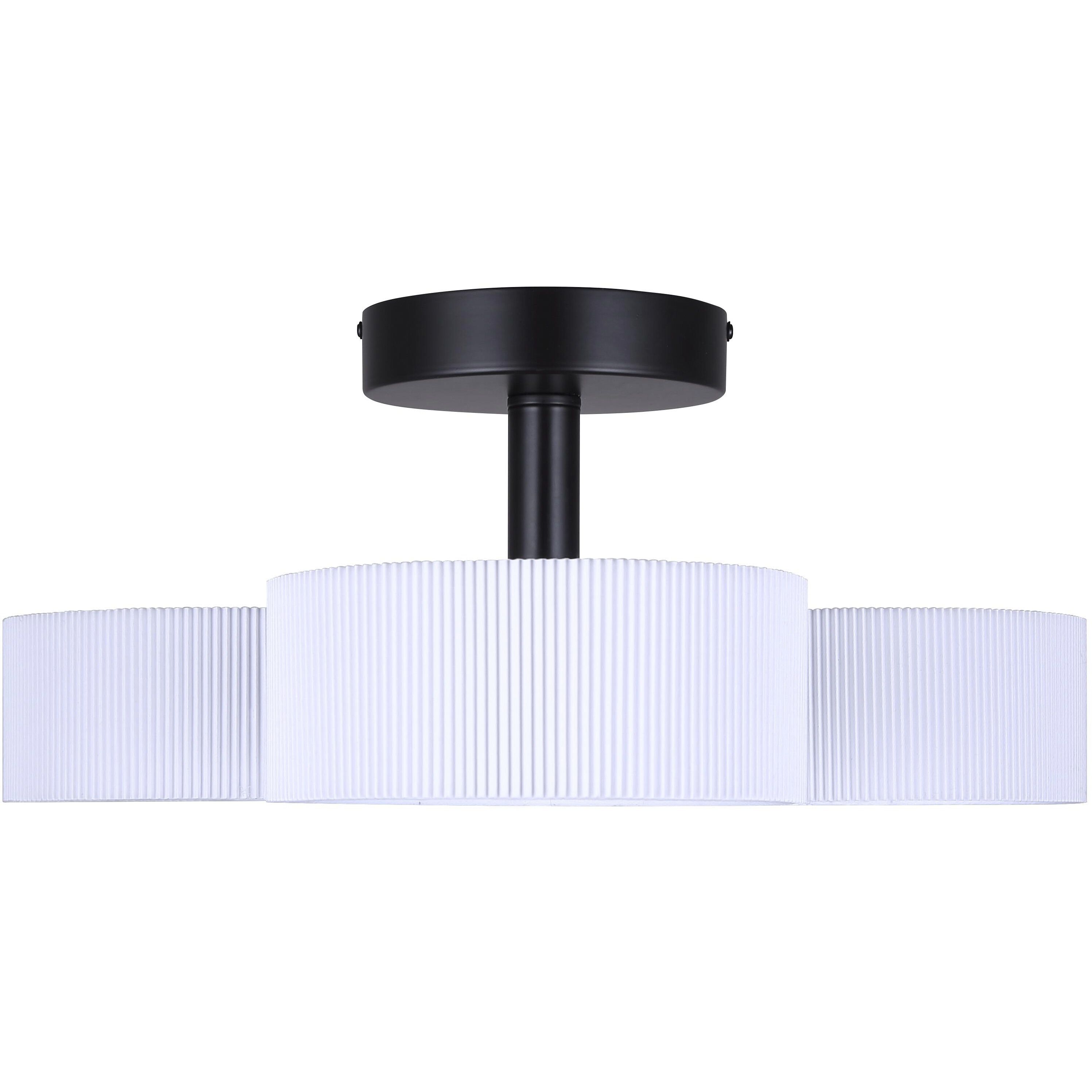 Carmynn LED 21.13 inch Black Semi-Flush Mount Ceiling Light