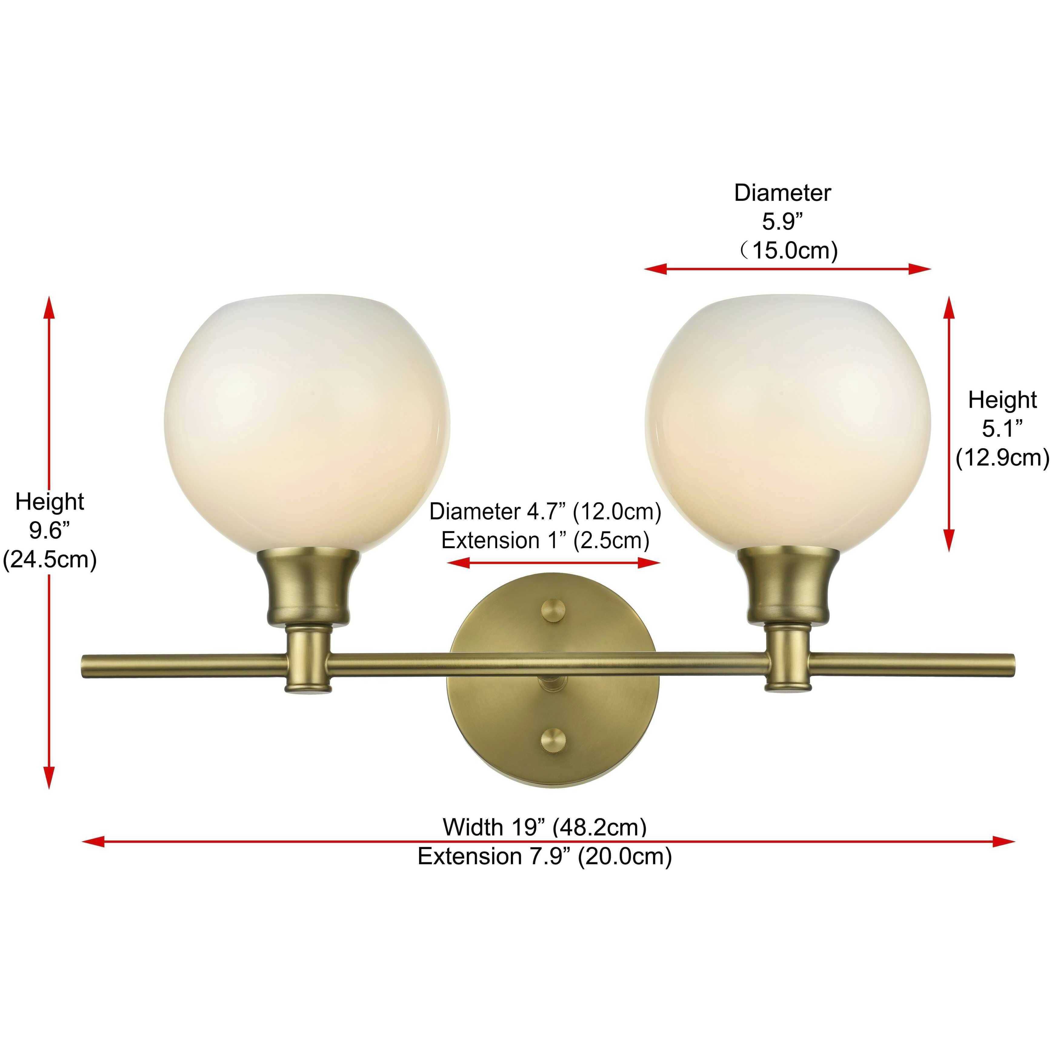 Collier 2 Light 19 inch Satin Gold Bath Sconce Wall Light