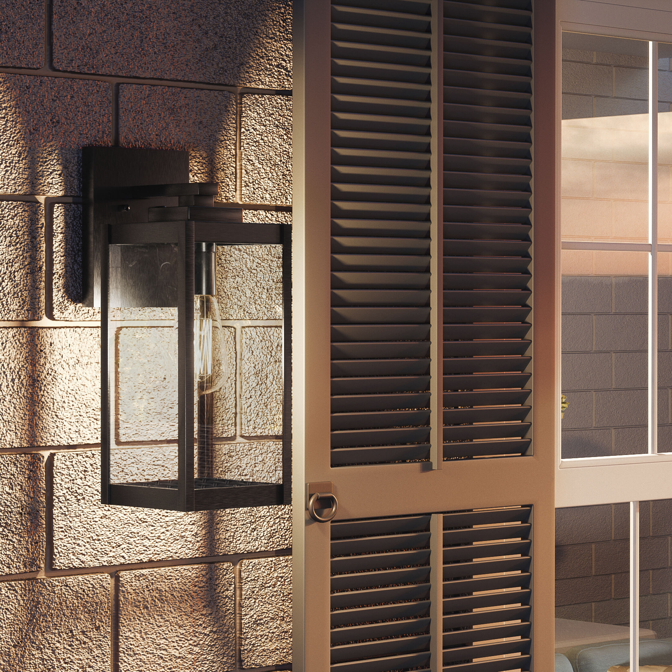 Westover 1 Light 14 inch Earth Black Outdoor Wall Lantern 