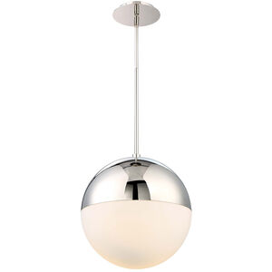 Punk LED 14 inch Polished Nickel Pendant Ceiling Light in 2700K, 14in.