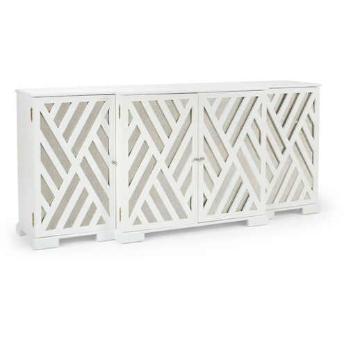 Jamie Merida White/Antiqued Cabinet