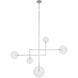 AERIN Linnea LED 56.5 inch Polished Nickel Chandelier Ceiling Light in Clear Glass