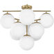 Julep 9 Light 24 inch Lacquered Brass Semi-flush Mount Ceiling Light