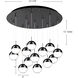 Pluto Multi Pendant Ceiling Light in Chrome