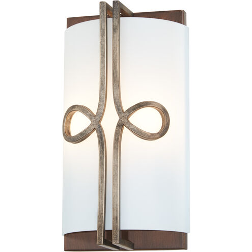 Yorkville 2 Light 8 inch Aged Darkwood/Silver Patina Wall Sconce Wall Light