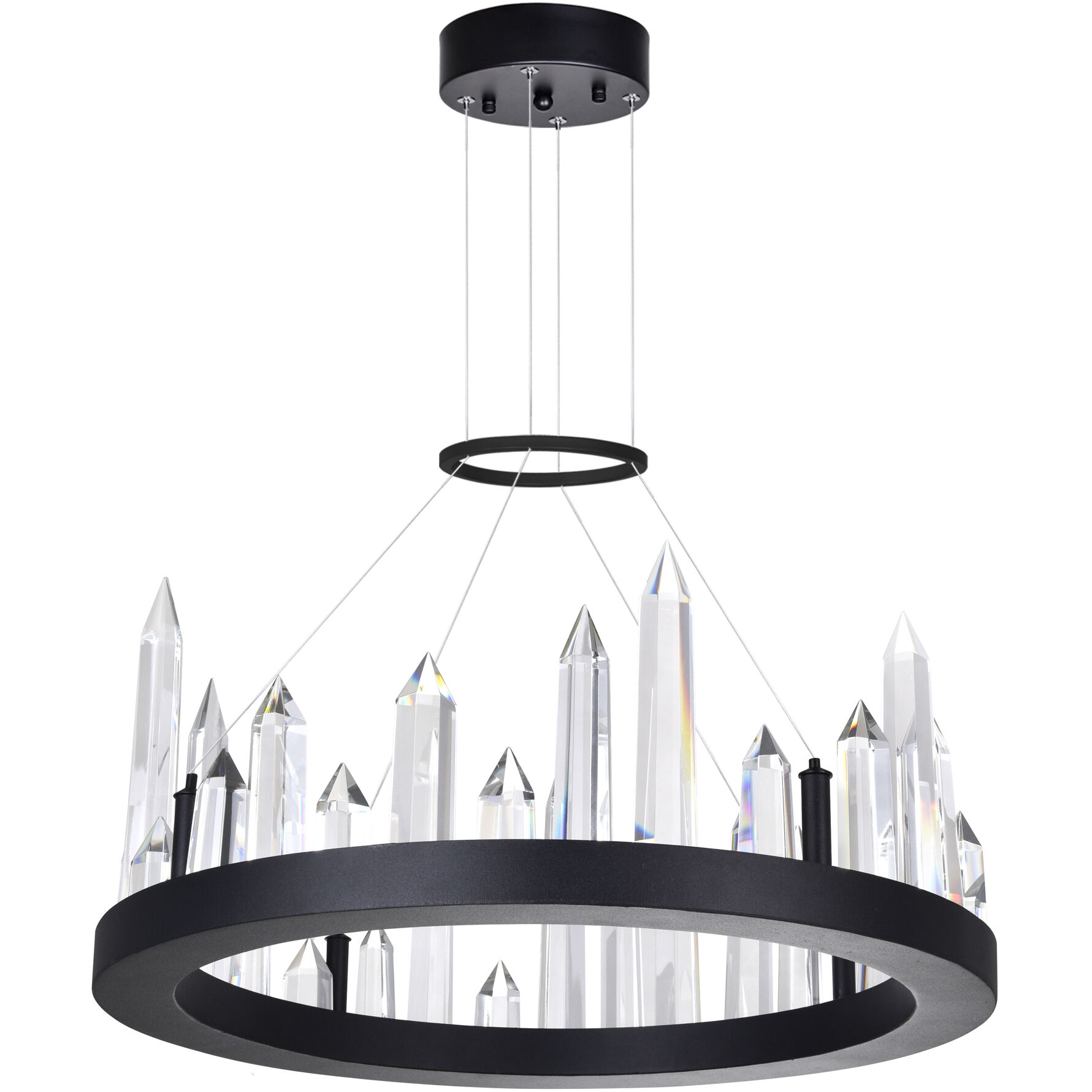 Juliette LED 16 inch Black Up Chandelier Ceiling Light