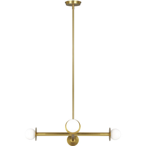 Kelly by Kelly Wearstler Nodes 4 Light 30 inch Burnished Brass Chandelier Ceiling Light