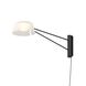 Ray 9 watt Satin Black Wall Lamp Wall Light in Opal White