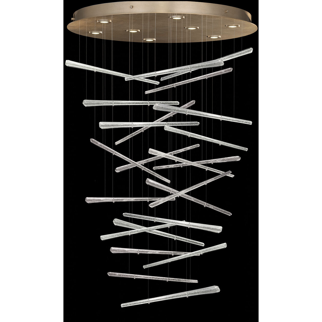 Elevate 8 Light 34 inch Gold Pendant Ceiling Light