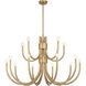 Sorrento 15 Light 42 inch Noble Brass Chandelier Ceiling Light, Essentials