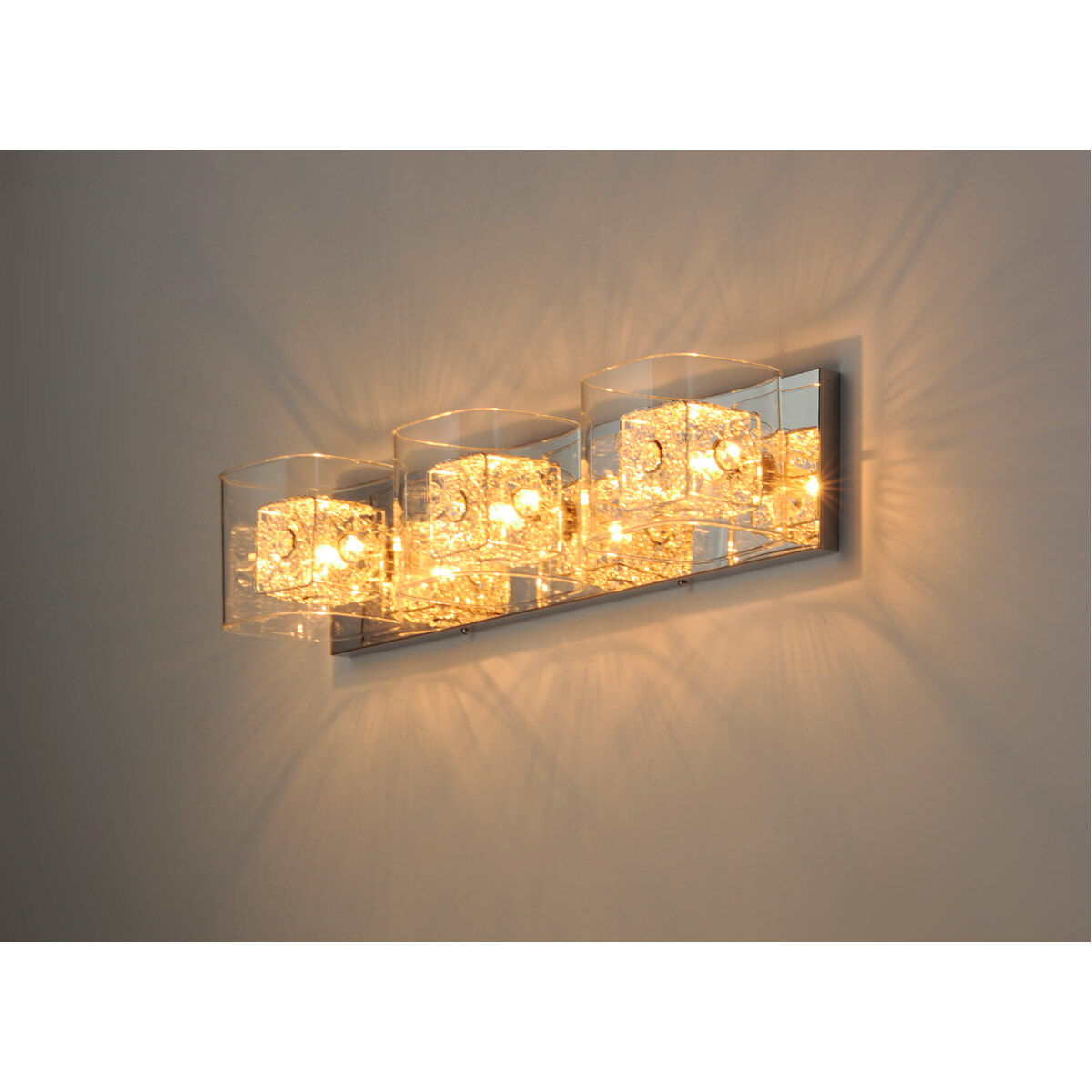 Gem 3 Light 22 inch Polished Chrome Bath Vanity Light Wall Light in Silver