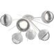 Cabochon LED 27.8 inch Salt White with White Marble Flush Mount Ceiling Light in 3000K LED, Clear, Startburst