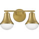 Haddie LED 14.5 inch Lacquered Brass Bath Light Wall Light