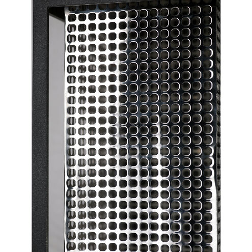 Townhouse LED 12 inch Galaxy Black/Stainless Steel Outdoor Wall Lantern