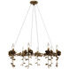Rosabel 8 Light 35 inch Antique Brass Chandelier Ceiling Light
