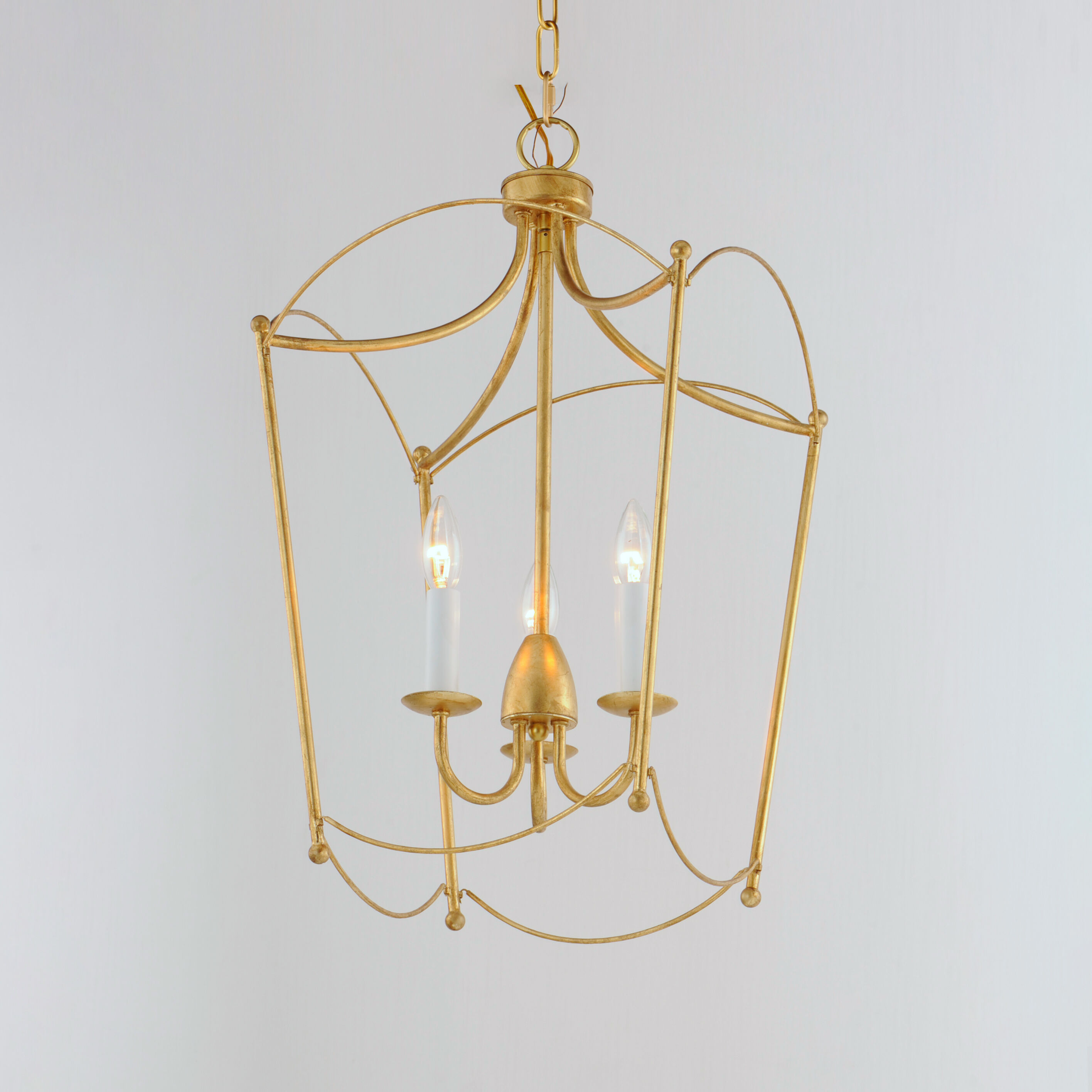 Plumette 3 Light 14 inch Gold Leaf Multi-Light Pendant Ceiling Light