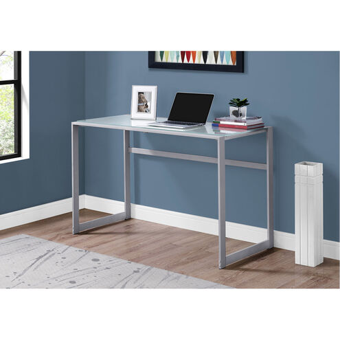 Exeter 48 X 22 inch Silver and White Computer Desk