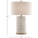 Bellemeade 29 inch 150 watt Ivory and Antique Brass Table Lamp Portable Light