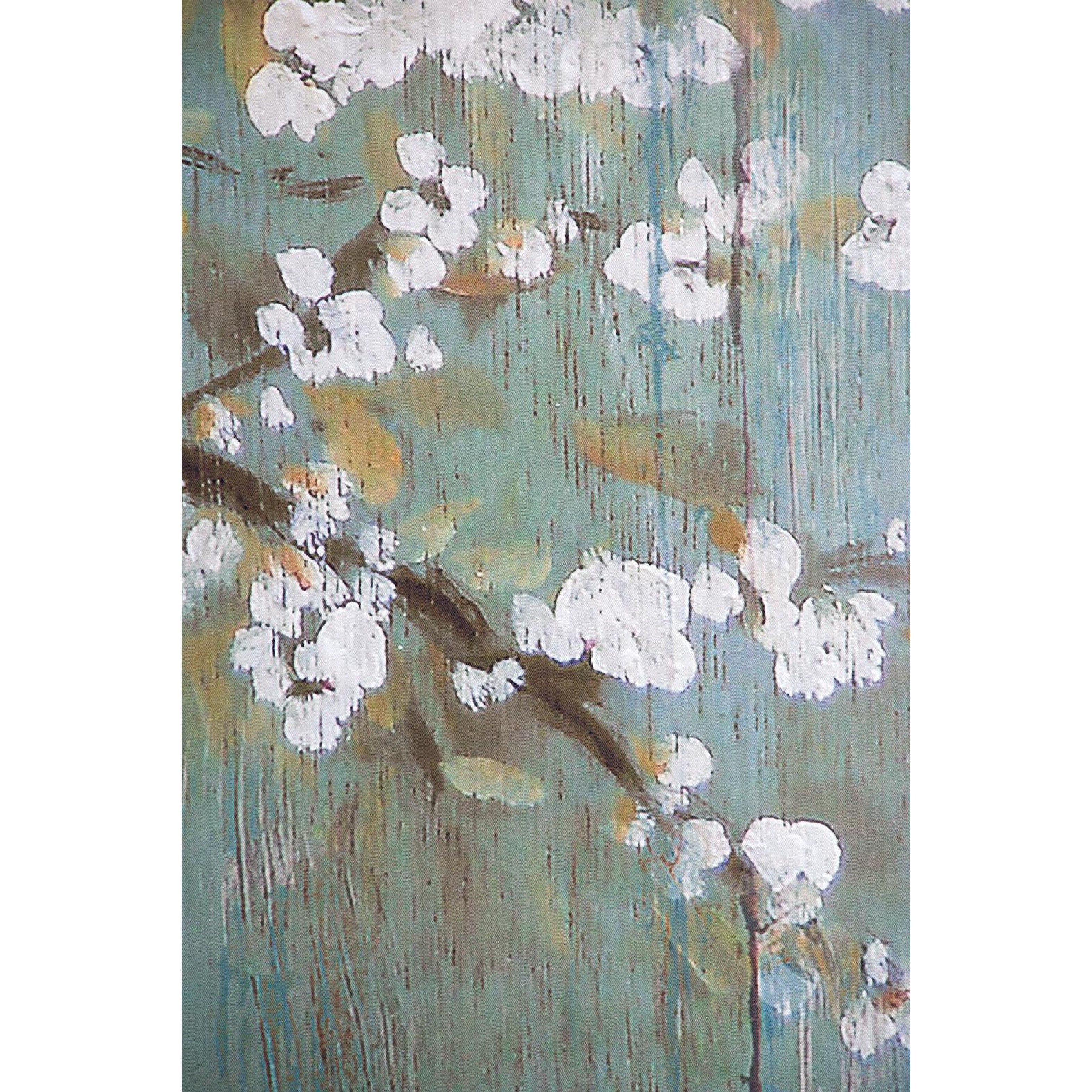Saison White Cherry Blossom Blue/White/Brown Wall Art