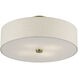 Monroe 4 Light 18 inch Antique Brass Large Semi-Flush Ceiling Light, Large