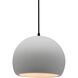 Radiance 1 Light 7 inch Bisque and Matte Black Pendant Ceiling Light