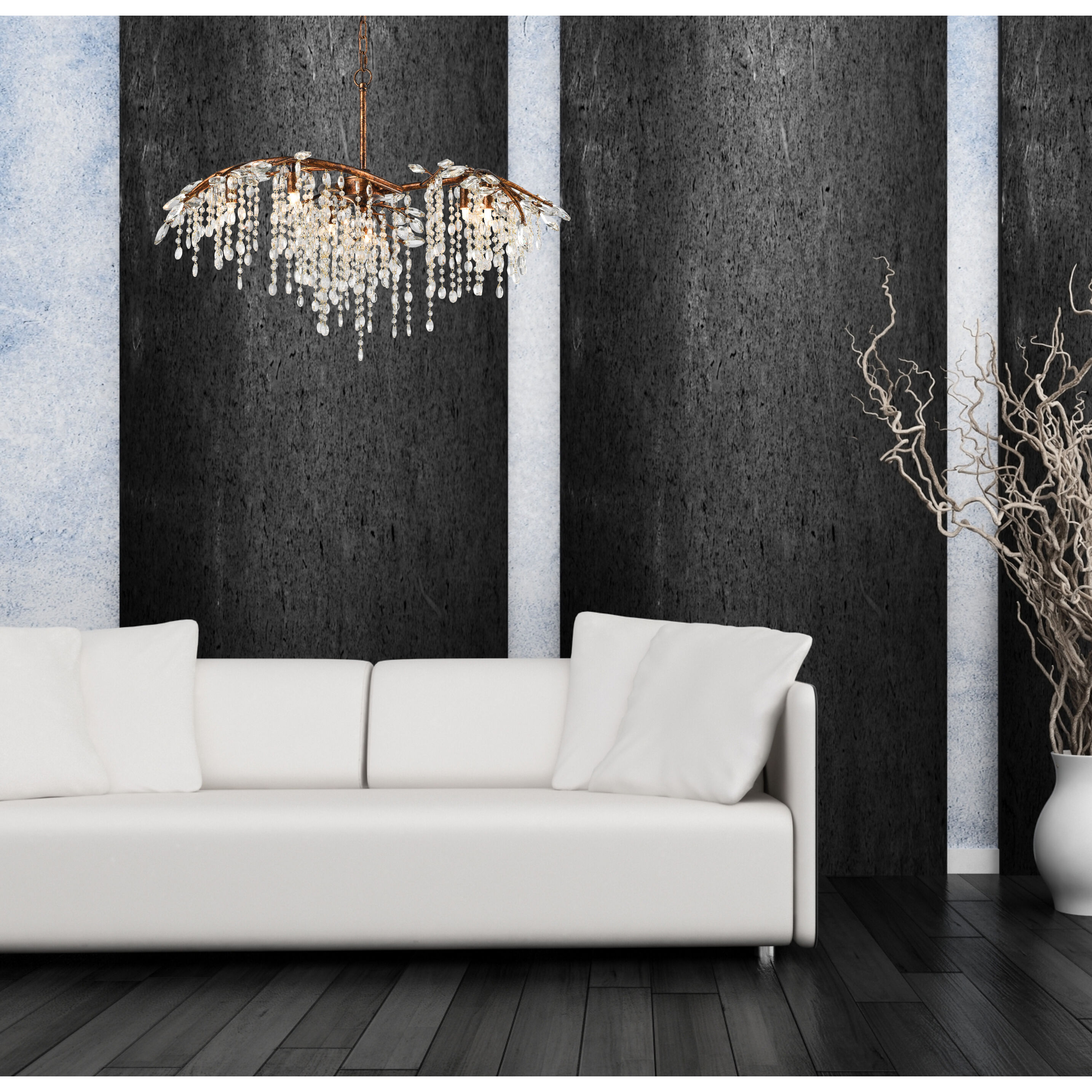 Elia 6 Light 32 inch Spanish Bronze Chandelier Ceiling Light