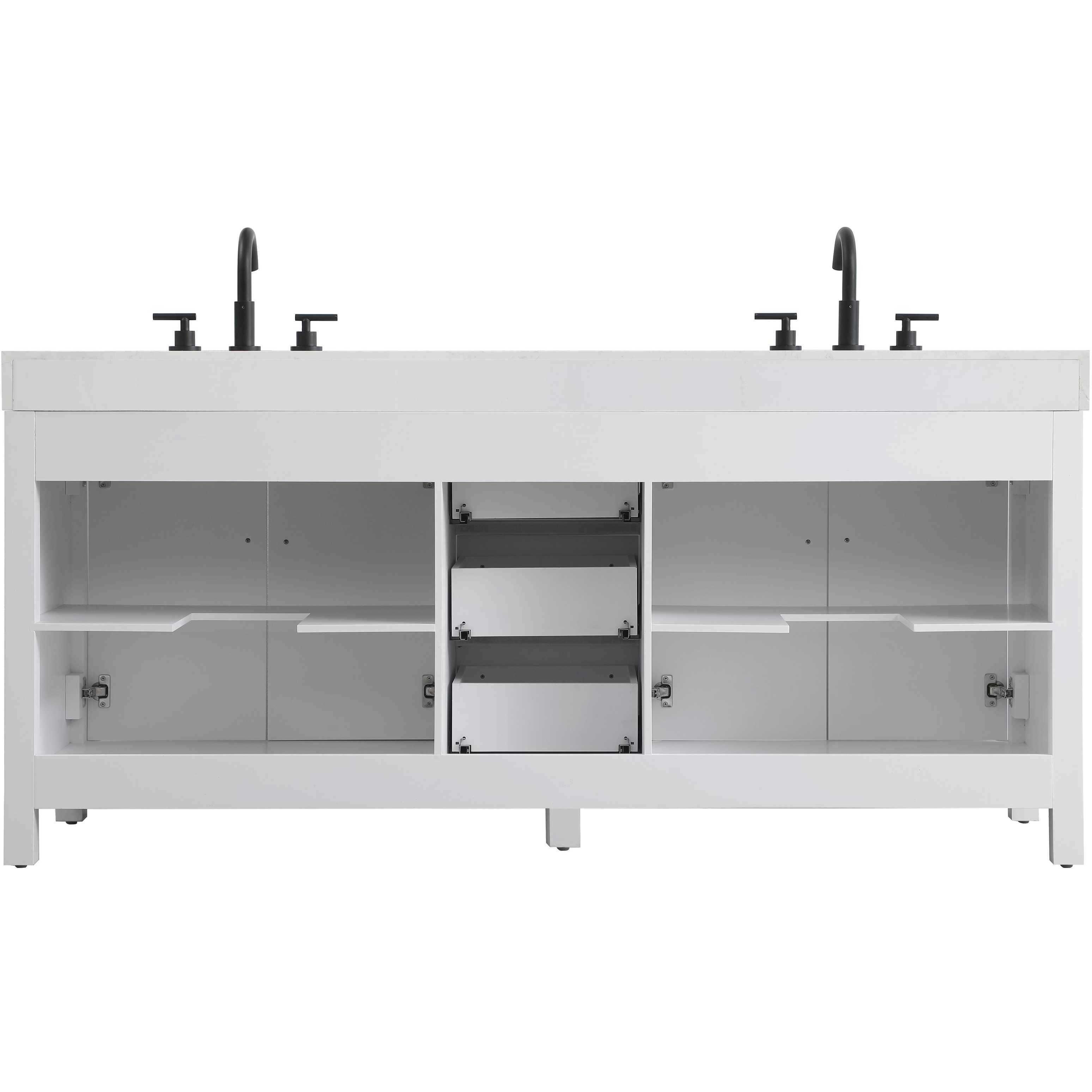 Nathan 72 X 34 inch White Bathroom Vanity Cabinet