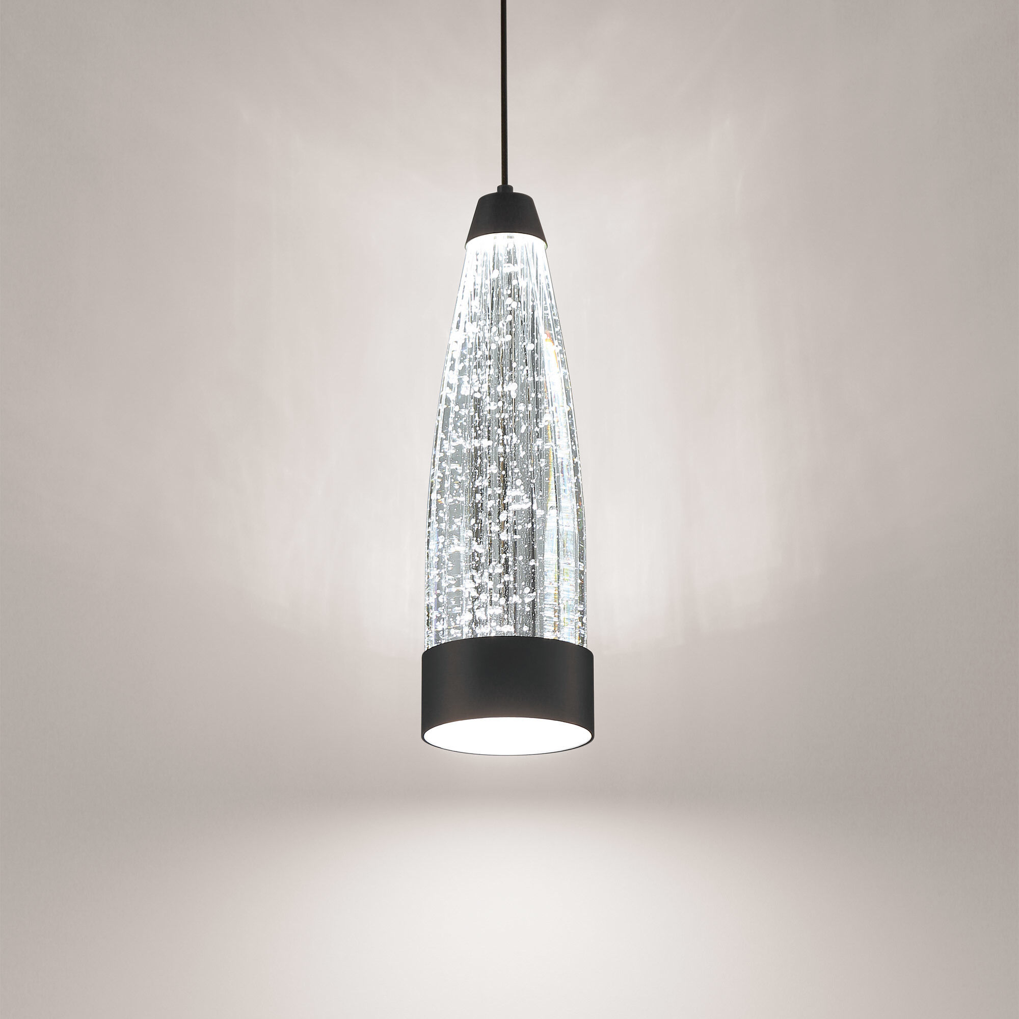 Mystic LED 3.75 inch Black Pendant Ceiling Light in false