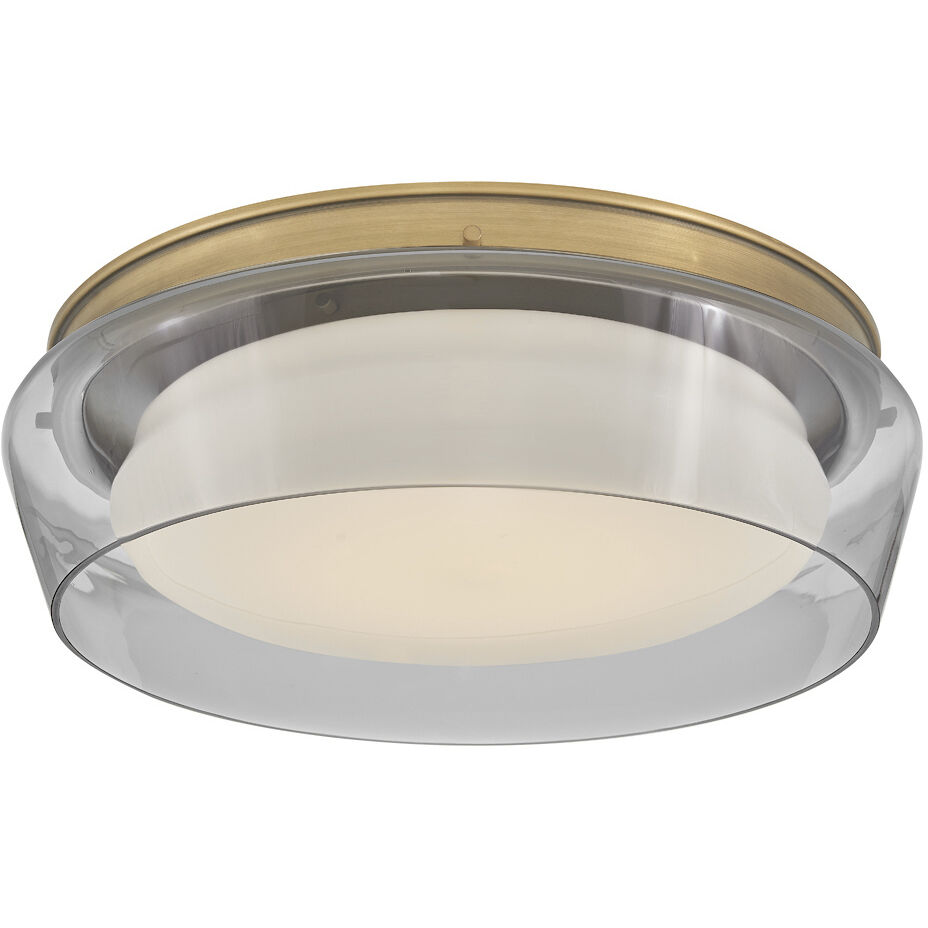 Demi LED 22 inch Heritage Brass Flush Mount Ceiling Light