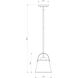 Z-Studio 1 Light 8 inch Matte Black Pendant Ceiling Light