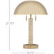 Miles 21.75 inch 7 watt Natural and Polished Brass Table Lamp Portable Light